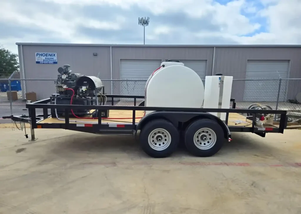Big White Pressure Washer Trailer