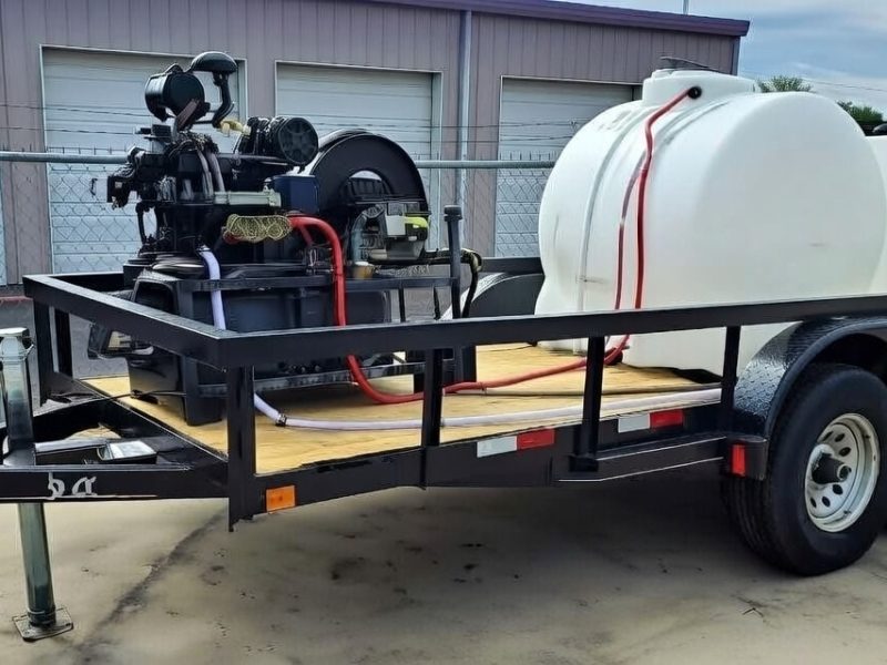 Big White Pressure Washer Trailer 3