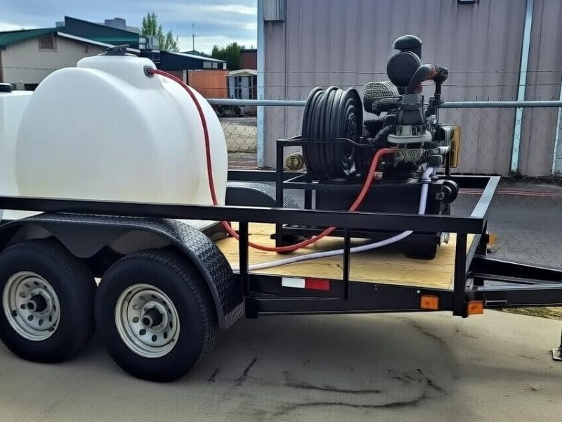 Big White Pressure Washer Trailer 4