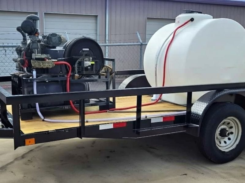 Big White Pressure Washer Trailer