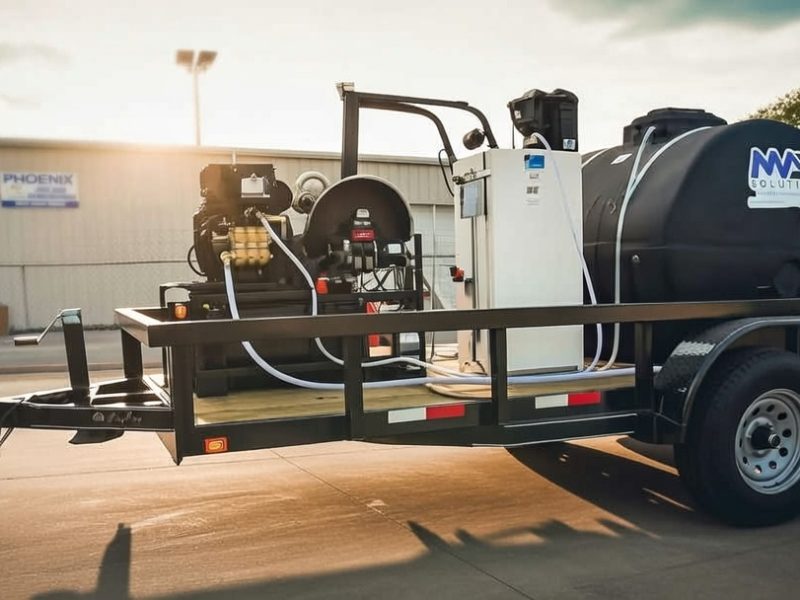Black Pressure Washer Trailer