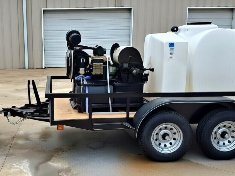 Small White Pressure Washer Trailer 3